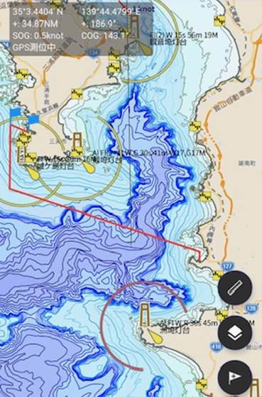 シーボニア-富浦新港_航路図
